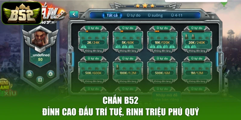 Chắn B52 - Đỉnh Cao Đấu Trí Tuệ, Rinh Triệu Phú Quý