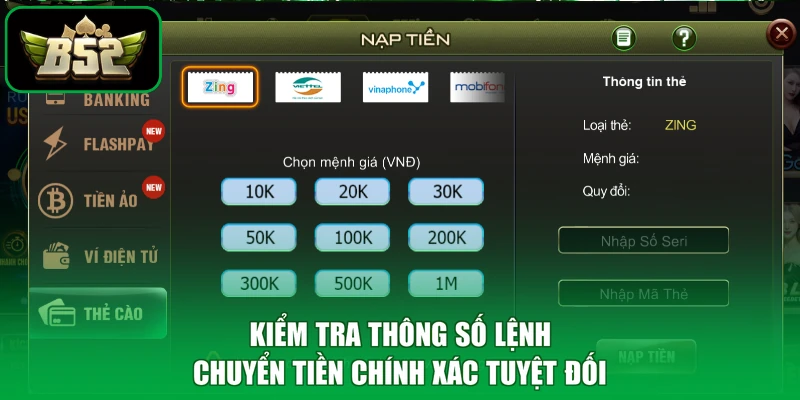 Kiểm tra thông số lệnh chuyển tiền chính xác tuyệt đối