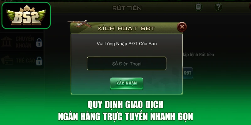 Quy định giao dịch ngân hàng trực tuyến nhanh gọn