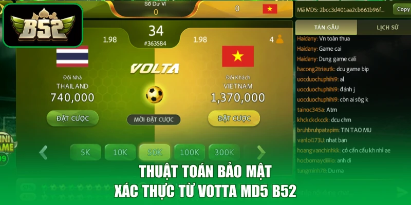 Thuật toán bảo mật xác thực từ Votta MD5 B52