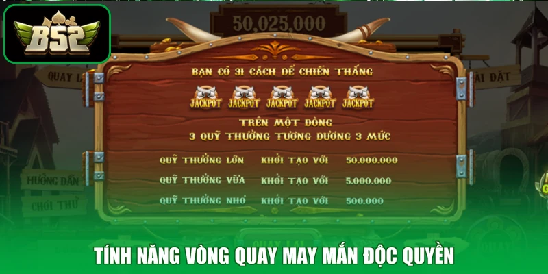 Tính năng vòng quay may mắn độc quyền